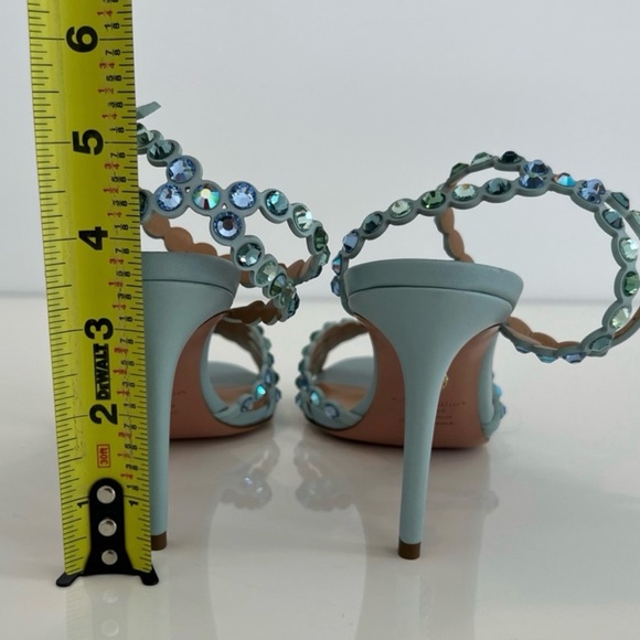 AQUAZZUA BLUE TONE CRYSTAL SANDALS 85MM SIZE IT 38 / US 8 NIB! - Picture 15 of 17